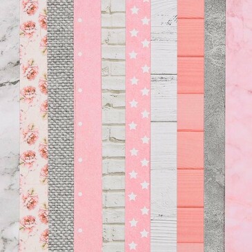 Набор бумага для скрапбукинга с клеевым слоем Сладкая вата, 30,5×32 см,10 листов 250 г/м  Арт Узор