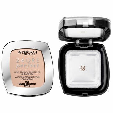 Пудра для лица матирующая стойкая 24ore perfect compact powder тон: 2, 9 г Deborah Milano