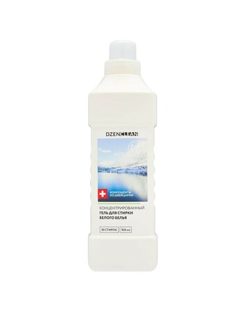 Гель для стирки белого белья концентрированный 920 мл, DzenClean