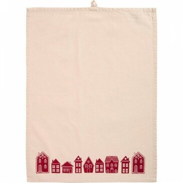 Полотенце Sally natural red houses 50х70 см Ib Laursen