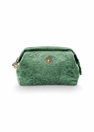 Косметичка маленькая Velvet Quilted Days Green 19х12х8,5 см Pip Studio