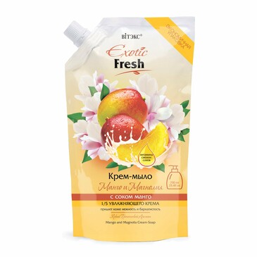 Крем-мыло. Манго и магнолия Exotic Fresh, 750 мл Biтэкс