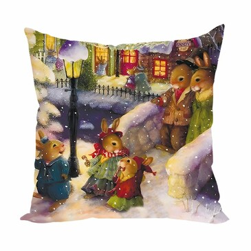 Подушка декоративная Зимние забавы 30х30 см  Zaberite