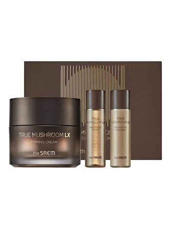 Набор уходовый антивозрастной true mushroom lx firming cream special set (крем, тонер, эмульсия), 50 мл+31 мл*2 The Saem