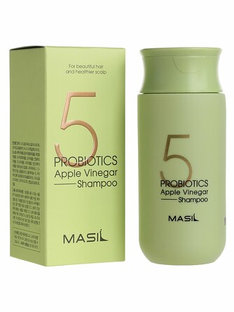 Шампунь для волос бессульфатный с яблочным уксусом 5probiotics apple vinegar shampoo 150 мл  Masil