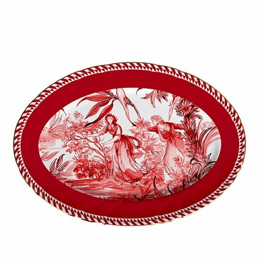 Тарелка овальная Le Rouge 36x26 см Baci Milano