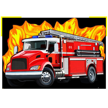 Пазл из ХДФ. Пожарная машина (15 дет.), 3 года+ Melograno