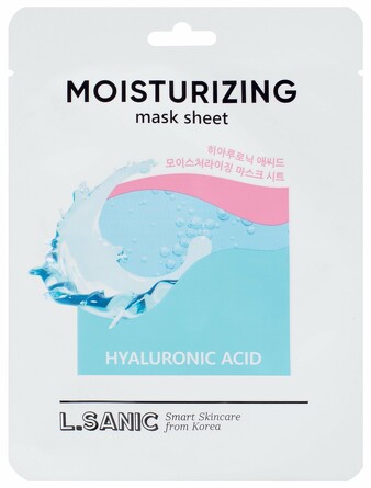 Маска тканевая увлажняющая с гиалуроновой кислотой hyaluronic acid moisturizing mask sheet 25 мл L.Sanic