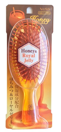 Щетка массажная для увлажнения и придания блеска волосам с мёдом и маточным молочком пчёл Honey Brush 1 шт Vess