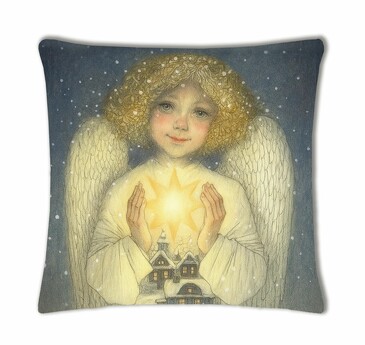 Наволочка декоративная Ангел и рождественская звезда 40х40 см Zaberite