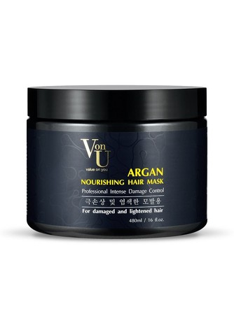 Маска Von-U для волос питательная с аргановым маслом Argan Nourishing Hair Mask, 480 мл Von-u