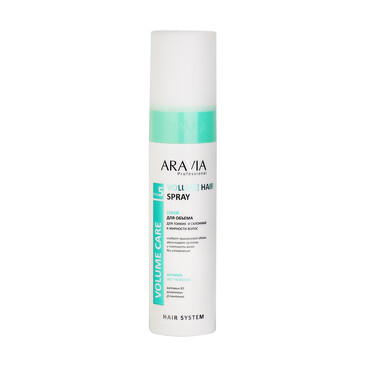 Спрей для объема для тонких и склонных к жирности волос Volume Hair Spray, 250 мл, Aravia Professional 