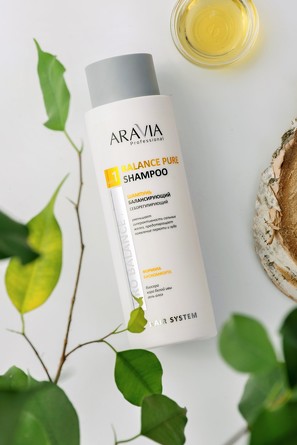 Шампунь балансирующий себорегулирующий Balance Pure Shampoo 400 мл Aravia Professional 