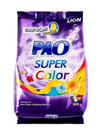 Антибактериальный порошок для стирки цветного белья PAO Super Color, 900 г Lion Thailand