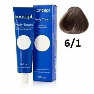 Крем-краска для волос 6.1 пепельно-русый, 100 мл Concept