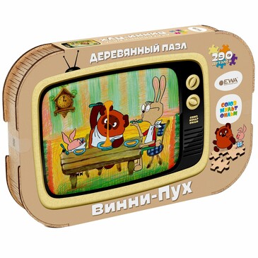Пазл-головоломка деревянный Винни-Пух 40x29 см, 40x29x0,4 см Eco Wood Art