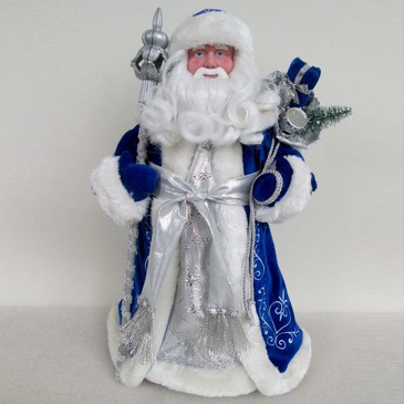 Новогодняя фигурка Дед Мороз в синем костюме 41см Феникс Present