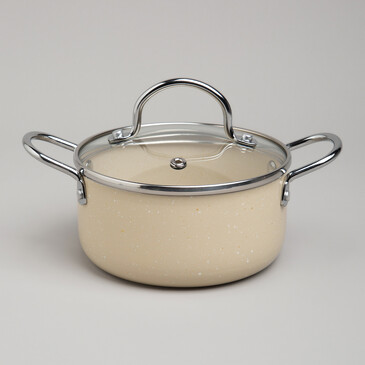 Кастрюля с антип. покр. и стекл. крышкой (950 мл, 14х7 см) Agness