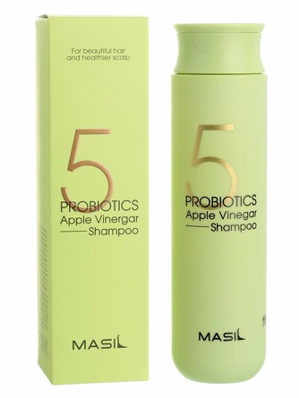 Шампунь для волос бессульфатный с яблочным уксусом 5probiotics apple vinegar shampoo 300 мл  Masil