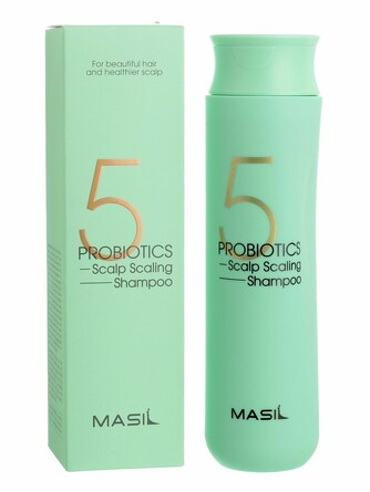 Шампунь для кожи головы глубокоочищающий с пробиотиками 5probiotics scalp scaling shampoo 300 мл  Masil