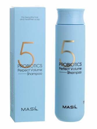 Шампунь для объема волос с пробиотиками 5probiotics perfect volume shampoo 300 мл  Masil