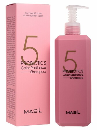 Шампунь для окрашенных волос с пробиотиками 5 probiotics color radiance shampoo 500 мл  Masil