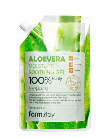 Гель универсальный успокаивающий для лица и тела с алоэ вера Moisture Soothing Gel Aloevera 100 мл FarmStay
