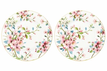 Набор тарелок Яблоневый цвет на белом (2 пр.) Elan Gallery
