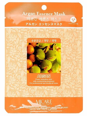Маска для лица тканевая аргана essence 23 мл Mijin