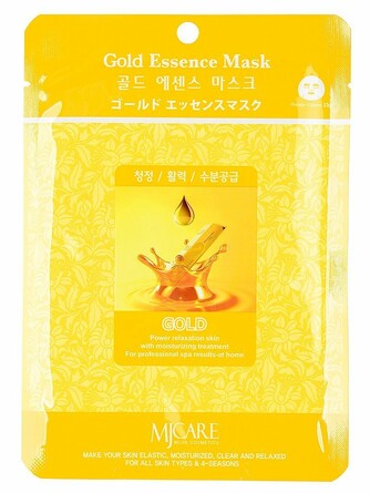 Маска тканевая для лица золото gold essence mask 23 г Mijin