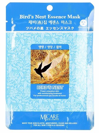Маска тканевая для лица ласточкино гнездо bird`s nest essence mask 23 г Mijin
