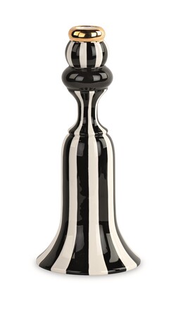 Подсвечник черно-белые полосы 22.5 см TonoSUTono