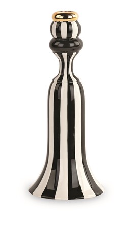 Подсвечник черно-белые полосы 25.5 см TonoSUTono