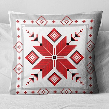 Подушка декоративная 004 Снежинки Звездочки 40х40 см Zaberite