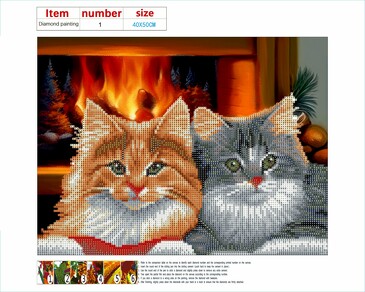 Мозаика алмазная Кошечки (частичное заполнение), 40x50 см Centrum