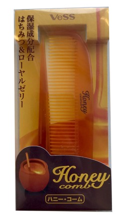 Расчёска для увлажнения и придания блеска волосам с мёдом и маточным молочком пчёл, складная Honey Comb 1 шт Vess