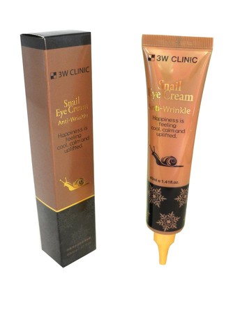 Крем для кожи вокруг глаз с муцином улитки, 40 г 3W Clinic