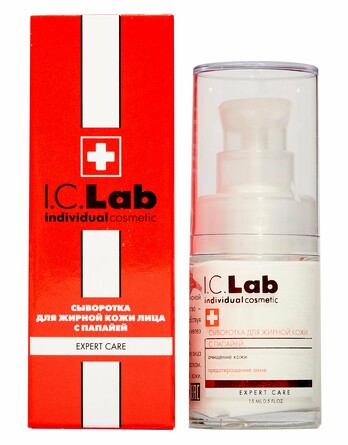 Сыворотка для жирной кожи лица с папайей - очищение кожи и предотвращение акне Expert care, 15 мл I.C.Lab