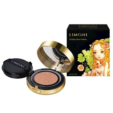 Тональный флюид кушон All Stay Cover Cushion SPF 35 / PA++ Puppy Princess 01 Light, 15 гр. Limoni