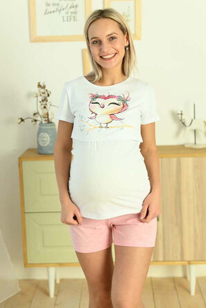 Пижама (футболка и шорты) для беременных и кормящих HunnyMammy