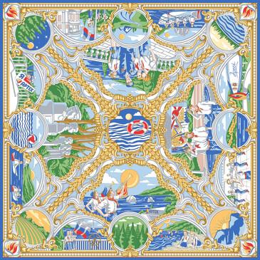 Платок Артек, 90x90, Nina Ruchkina