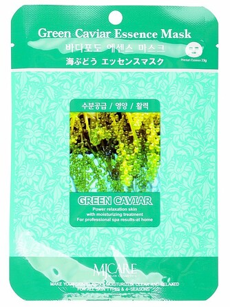 Маска для лица тканевая морской виноград essence 23 мл Mijin