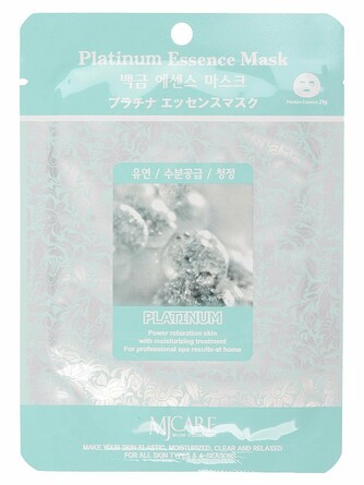 Маска тканевая для лица платина platinum essence mask 23 г Mijin