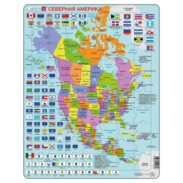 Пазл. Северная Америка (Русский) Larsen