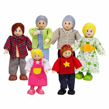 Набор мини-кукол Счастливая семья европейская, Hape