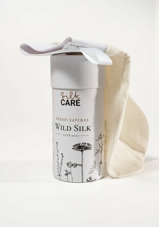 Варежка для пилинга, шелковая Wild Silk, 1 шт. Silkcare