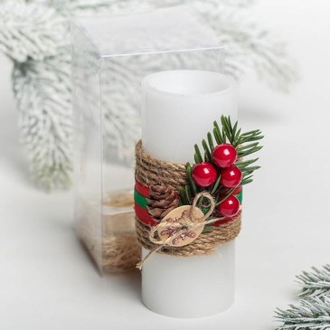 Электрическая свеча Снежинка, 5х12,5 см Зимнее волшебство