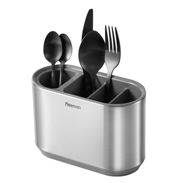 Подставка для кухонных аксессуаров 18x12x9 см (нерж.сталь+пластик) Fissman