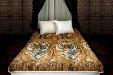 Одеяло-покрывало Уссурийские тигры  с бамбуковым волокном Nature'S