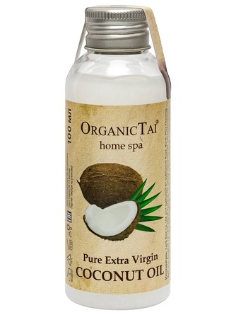 Масло кокосовое для ухода за телом и волосами холодного отжима чистое, 100 мл Organic Tai
